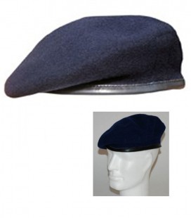 BARET NAVY - DONKER BLAUW - 100 % WOL