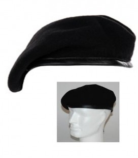 BARET ZWART WOL