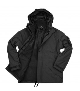 PARKA COLD WEATHER  ZWART 3 IN 1  ADEMNED  WATERPROOF