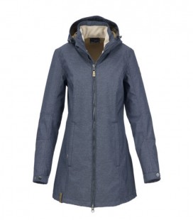 ZARIE CASUAL SOFT SHELL PARKA  DENIM BLUE