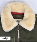 INJECTOR III JACKET DARK GREEN ALPHA INDUSTRIES  SHEEP FUR