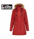KILLTEC BASARA DAMES CASUAL SOFTSHELL PARKA /MANTEL MET AFNEEMBARE CAPUCHON BURDED RED KILLTEC BASARA DAMES CASUAL SOFTSHELL PARKA /MANTEL MET AFNEEMBARE CAPUCHON BURDED RED
