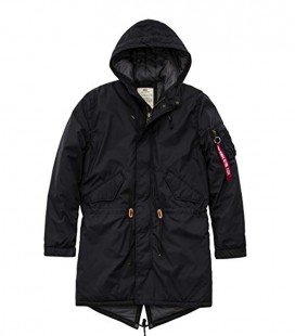 HOODED FISHTAIL CW TT ALPHA INDUSTRIES ZWART