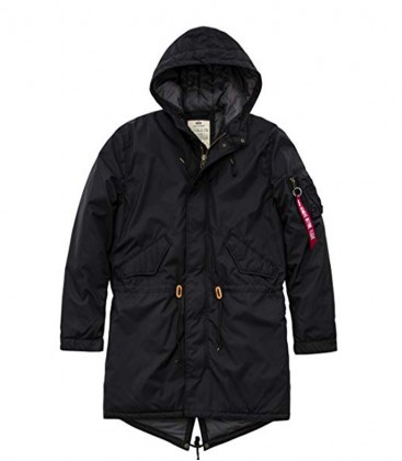 HOODED FISHTAIL CW TT ALPHA INDUSTRIES ZWART