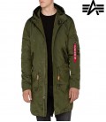 HOODED FISHTAIL CW TT  ALPHA INDUSTRIES  DARK GREEN 