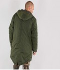 HOODED FISHTAIL CW TT  ALPHA INDUSTRIES  DARK GREEN