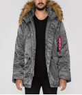 N3B GENUINE PARKA GUNMETAL  PARKA ALPHA INDUSTRIES ORGINELE