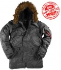 N3B GENUINE PARKA GUNMETAL  PARKA ALPHA INDUSTRIES ORGINELE