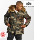 N3B-VF 59 PARKA SLIMVIT WOODLAND CAMOUFLAGE ALPHA INDUSTRIES 