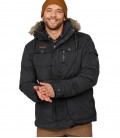 BUKANO  CASUAL JACKET ZWART HEREN WINTER  AFNEEMBARE CAPAUCHON KILLTEC  DOWN OPTIC