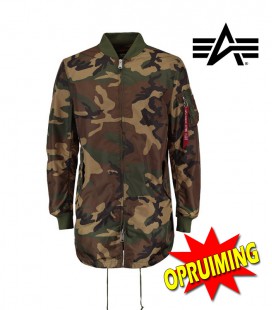 MA 1 TT LONG COAT WOODLAND CAMO ALPHA INDUSTRIES