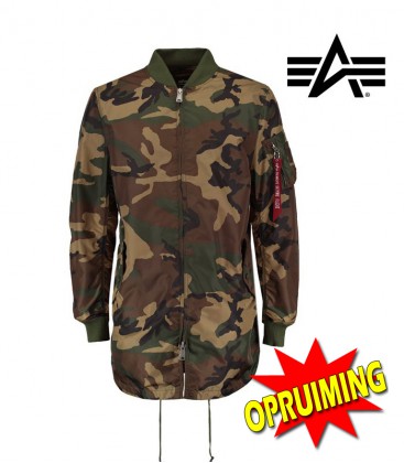 MA 1 TT LONG COAT WOODLAND CAMO ALPHA INDUSTRIES