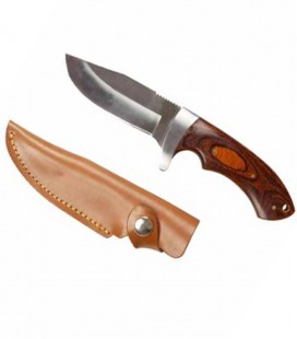 HUNTING KNIFE MET HOUTEN HANDVAT