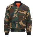 MA 1 FLIGHTJACKET WINTER /BOMBER JACKET WOODLAND CAMOUFLAGE