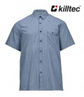 HAVON STEEL BLUE CHECKER FUNCTIONAL SHIRT/OVERHEMD KORTE MOUW MERK KILLTEC