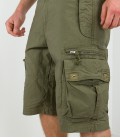 GANDOR SHORT MET RITS ZAKKEN OLIVE KATOEN