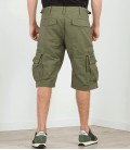 GANDOR SHORT MET RITS ZAKKEN OLIVE KATOEN