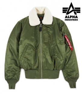 B15 FLIGHTJACKET GROEN ALPHAINDUSTRIES