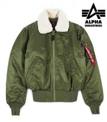 B15 FLIGHTJACKET GROEN ALPHAINDUSTRIES