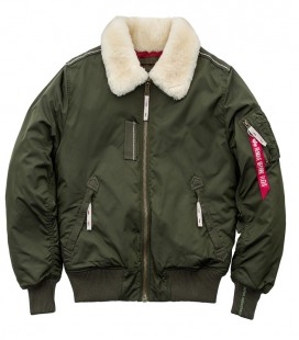 INJECTOR III JACKET DARK GREEN ALPHA INDUSTRIES  SHEEP FUR