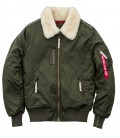 INJECTOR III JACKET DARK GREEN ALPHA INDUSTRIES  SHEEP FUR