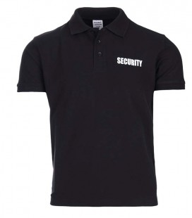 SECURITY POLO SHIRT  ZWART katoen