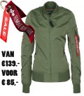 WOMANS  MA - 1 TT SAGE ALPHA INDUSTRIES  ZOMER /FLIGHT JACKET/BOMBER