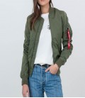 WOMANS  MA - 1 TT SAGE ALPHA INDUSTRIES  ZOMER /FLIGHT JACKET/BOMBER