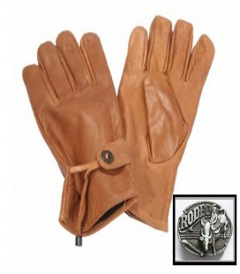 RODEO LEREN HANDSCHOEN COGNAC BRUIN