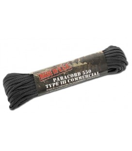 TEESAR PARACORD 550 TYPE III COMMERCIAL ZWART 30.48 METER