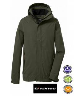 KOS 87  GROEN XENIOS FUNCTIONAL JACKET MET AFNEEMBARE CAPUCHON