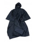 REGEN PONCHO BLAUW STEVIG/BASIC