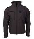 SOFTSHELL JACKET SCU 14 ZWART TRILAMINAAT