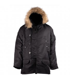 n3b parka zwart  nylon