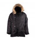 N3B FLIGHT PARKA  ZWART