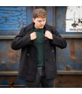 MARINE JEKKER / PEA COAT / DECK JACK 50%WOL ZWART