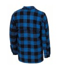 FLANELLEN HEMD- BLAUW/ZWART-HOUTHAKKERSHEMD EXTRA ZWARE KWALITEIT