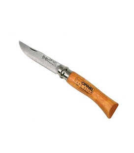ZAKMES- OPINEL 08 carbon staal /HOUT /VIRO BLOK