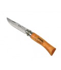 ZAKMES- OPINEL 08 carbon staal /HOUT /VIRO BLOK