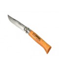ZAKMES- OPINEL 12 CARBON STAAL/HOUT /VIRO BLOK