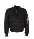 MA1 VF 59  WMS SLIMVIT FLIGHT JACKET /BOMBER ALPHA INDUSTRIES ZWART