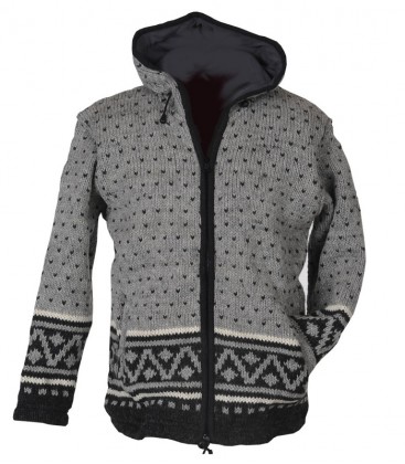 NEPAL VEST 100 % WOL MET FLEECE GEVOERD479