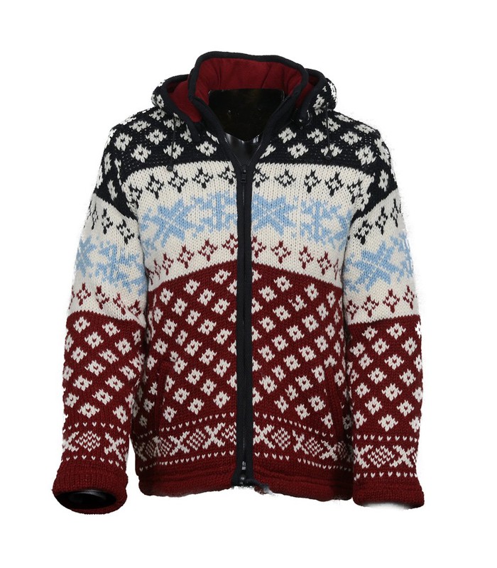 Vermaken Krijger winter WOL NEPAL VEST 100 % WOL FLEECE CEVOERD 483