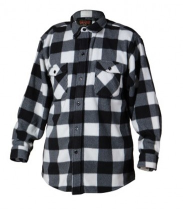 /POLOS/ZAKKENVESTENHOUTHAKKERSHEMD FLANEL /ZWART/ WIT EXTRA ZWARE PLAID