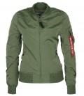 WOMANS  MA - 1 TT SAGE ALPHA INDUSTRIES  ZOMER /FLIGHT JACKET/BOMBER