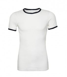 MARINE T SHIRT MET BLAUWE HALS