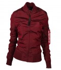 WOMANS  MA - 1 TT BURGUNDY ALPHA INDUSTRIES  ZOMER /FLIGHT JACKET/BOMBER